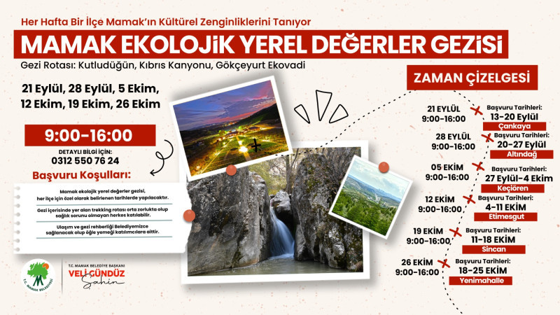 Mamak Ekolojik Yerel Değerler Gezisiyle her hafta bir ilçe Mamak’ta