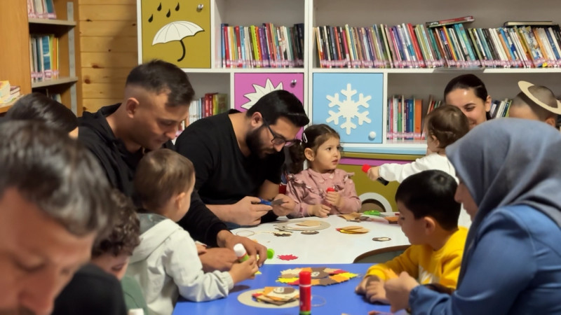 SİNCAN BEBEK KÜTÜPHANESİNDE BABA-ÇOCUK ETKİNLİĞİ