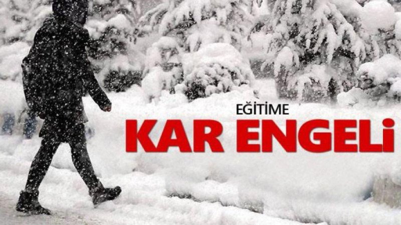 Bazı illerde eğitime 'kar' engeli!