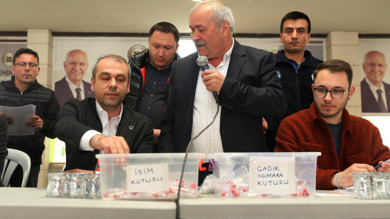 Kurban çadır yerleri kura ile belirlendi