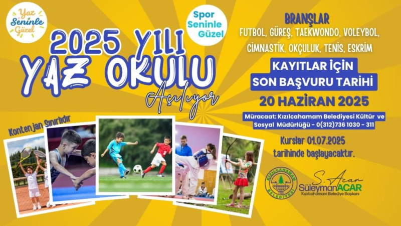 KIZILCAHAMAM’DA YAZ SPOR OKULU BAŞLIYOR